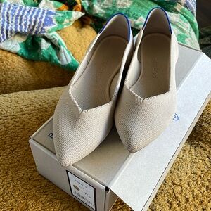 Rothy's The Point Flats Ecru Classic Women's Size 7.5 Ballet